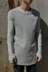 BORIS BIDJAN SABERI Long Sleeve T-Shirt AW22 LS1.2 RF FTN00001+FTJ00001 Light Gray PBBS23 4